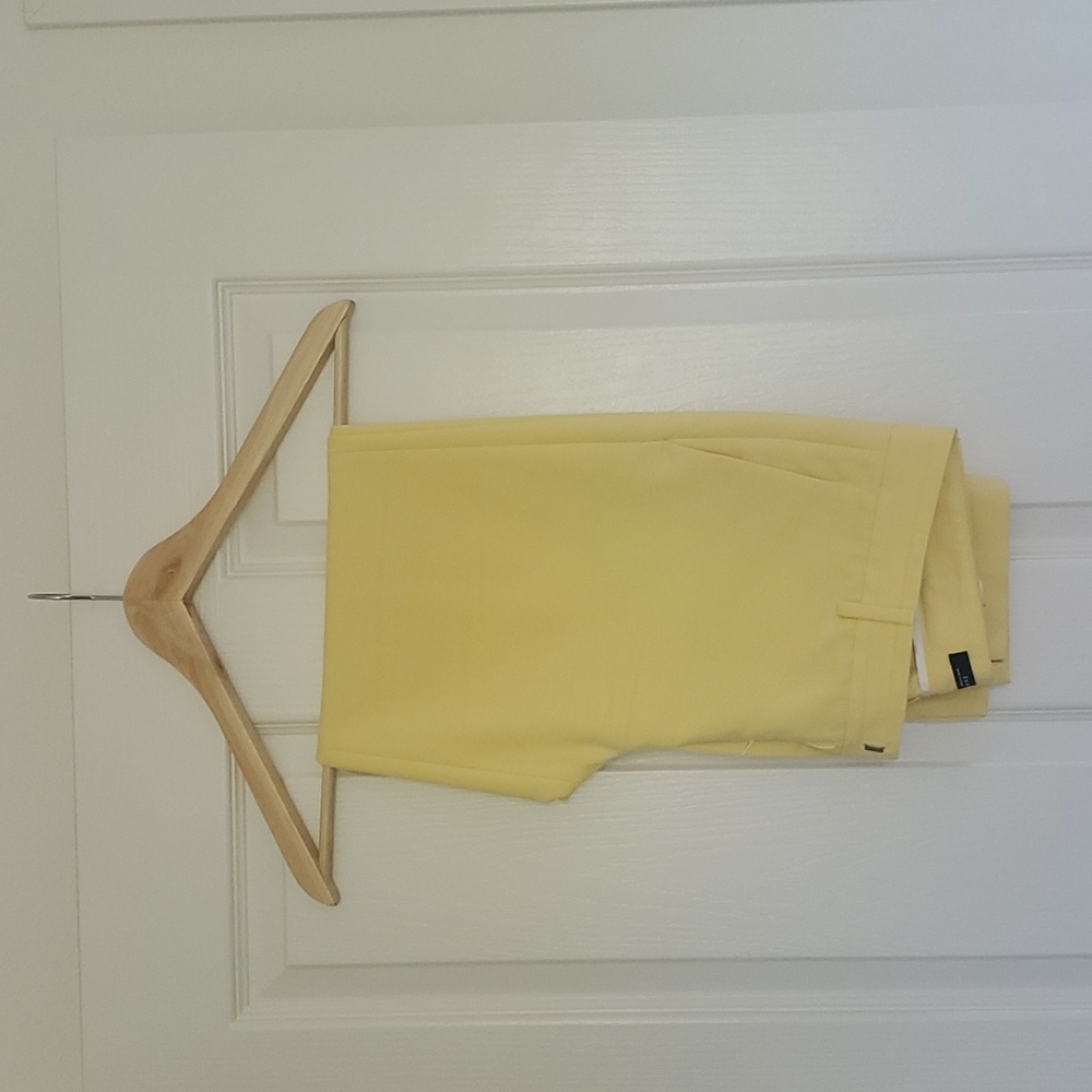 Zara Pants Womens 2 Yellow Ankle Split Leg Pockets
